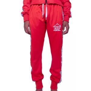 Trap House Red White Sweatpants Track Pants size S Streetwear Athleisure Unisex